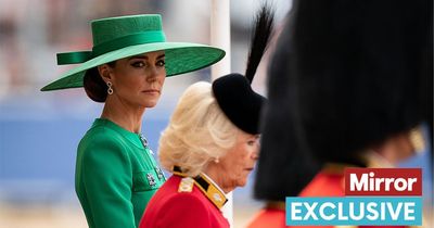 Kate Middleton makes swift head turn amid Queen Camilla's 'stern' pep talk, says expert