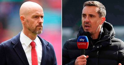 Man Utd star sends transfer message to Erik ten Hag after Gary Neville "nightmare" claim