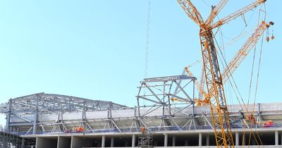 Everton new stadium transformation continues as dressing room of future takes shape