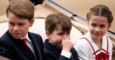 Prince Louis' hilarious reaction to horse poop at Trooping the Colour as he covers nose