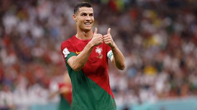 Cristiano Ronaldo Did His Iconic Goal Celebration With a Pitch Invader, Portugal Fan