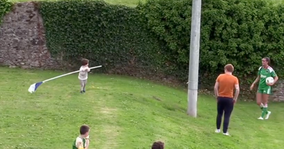 Toddler steals corner flag to cause hilarious delay to Cork City game