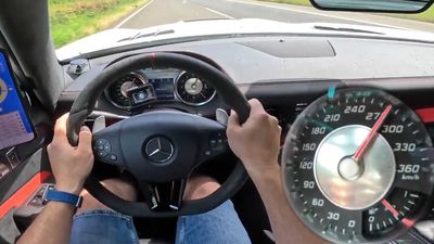 Watch And Listen As Mercedes-AMG SLS Black Series Reaches 190 MPH On Autobahn