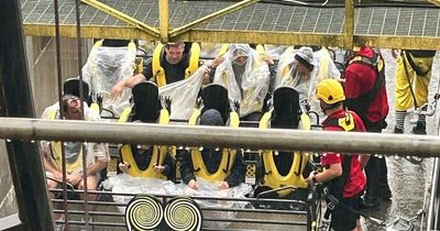 Alton Towers stops rollercoaster with thrillseekers onboard after 7 flood warnings in UK