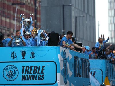 Man City chairman promises ‘very strong, blunt views’ on financial charges deflecting praise from treble