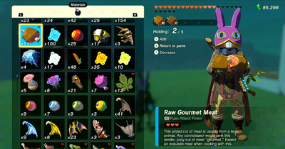 Zelda: Tears of the Kingdom Autobuild glitch – Raw Gourmet Meat rupee farming is your new best friend