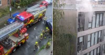 Blaze breaks out at student accommodation in Glasgow's West End as fire crews race to scene