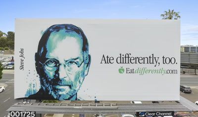 This campaign against meat hijacked Steve Jobs' famous slogan, but for how long?