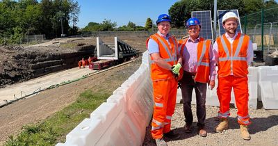 Final underpass on Northumberland Line being installed using cutting edge tech
