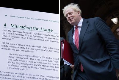MPs back report that found Boris Johnson lied to Parliament over partygate
