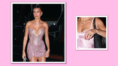 Hailey Bieber just put a 'strawberry glazed' twist on the classic French manicure