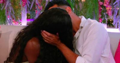 Love Island fans 'cringe' and 'can't watch' as Mehdi and Whitney FINALLY kiss