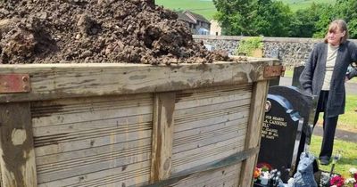 Scottish mum horrified after council dump box of dirt on tragic daughter's grave