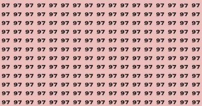 Only eagle-eyed people can spot the number 67 in sea of 97s in just three seconds
