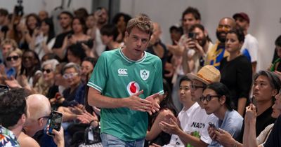 NI designer JW Anderson wears Irish rugby top on runway during Milan Fashion Week