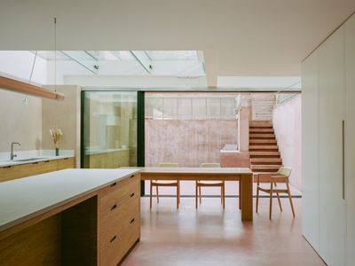 Pink house extension in North London celebrates nature, colour and material