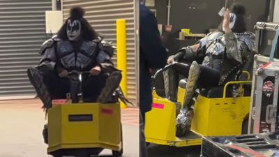 Backstage at a Kiss show used to be all debauchery and decadence: these days it features Gene Simmons zooming around in a cart, waving at people like the Queen