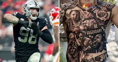 NFL star shows off huge chest tattoo including Kobe Bryant and Michael Jordan