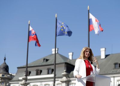 Slovakia's first female president won't seek reelection next year