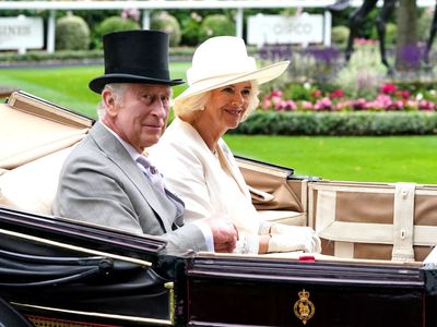 King Charles and Queen Camilla arrive at first Royal Ascot in their new roles