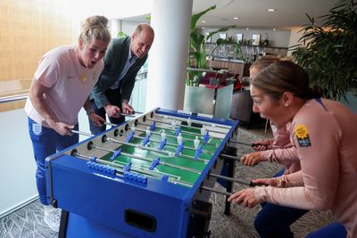 William visits St George’s Park to wish Lionesses good luck ahead of Women’s World Cup