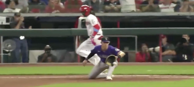 Reds rookie Elly De La Cruz had the Rockies in disbelief after he easily beat out a routine grounder to third