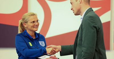 England boss Sarina Wiegman left "speechless" by surprise visit from Prince William