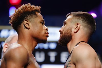 Devin Haney fined big money for violently shoving Vasiliy Lomachenko at weigh-ins