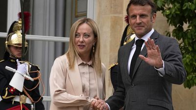Macron and Meloni mend fences with show of unity over Ukraine, migrant crises