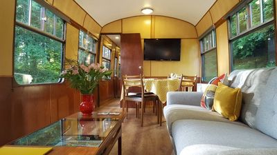 Couple Turns Disused Railway Station Into 1960s Vintage Retreat