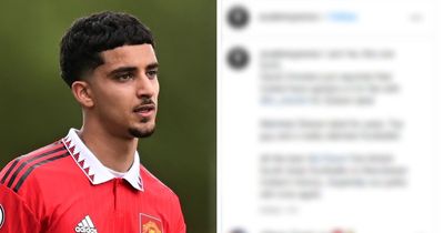Zidane Iqbal reacts to surprise Manchester United departure on social media