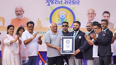Yoga Day event in Surat has set new Guinness World Record: Gujarat minister Harsh Sanghavi