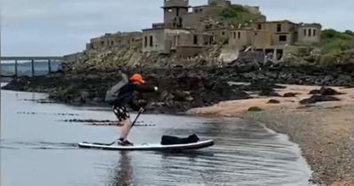 Explorer paddle-boards to lost Edinburgh island after spotting it on Google Maps