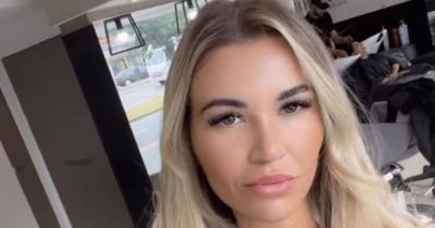 Christine McGuinness debuts fresh locks after visit to 'wifeys' as she stuns in workout gear