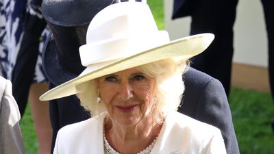 Queen Camilla’s all-white Ascot outfit is the definition of elegance as she mixes classic silhouette with embroidered embellishments