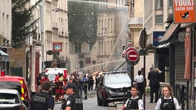 Several people injured after blast rips through building in central Paris