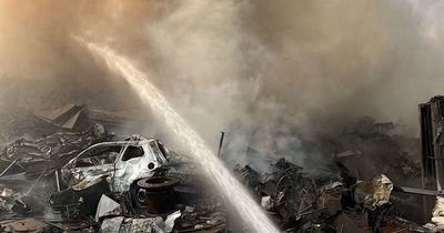 Major fire at scrapyard sends 200 tonnes of rubbish up in flames