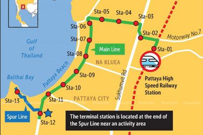 Pattaya to construct 4 monorail lines