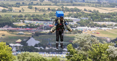 Domino's trials pizza delivery by jetpack to mark Elton John at Glastonbury