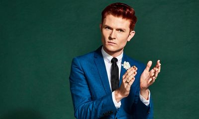 Rhys Nicholson review – sharp suits, sharp wit and wickedly caustic camp