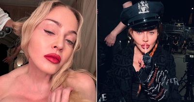 Madonna, 64, shows off wrinkle-free appearance as she poses in fishnets and lace corset