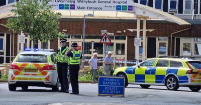 Infant in 'critical condition' after crash outside hospital