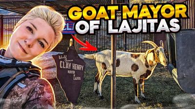 OnHerBike Met The Mayor Of Lajitas, Texas, Who Is Also A Goat