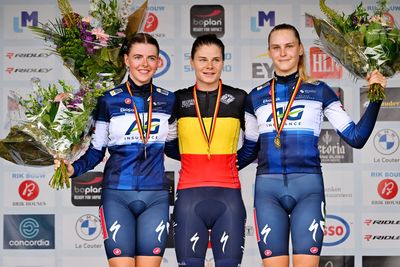 Lotte Kopecky wins fifth consecutive Belgian time trial title