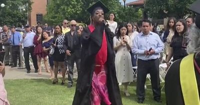 Woman boldly snatches mic from administrator to vent her anger on graduation day