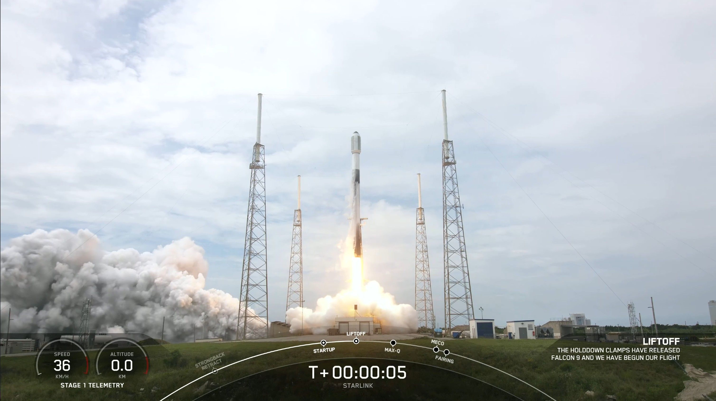 Spacex Launches Starlink Satellites Lands Rocket