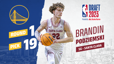 Warriors select Santa Clara’s Brandin Podziemski with the No. 19 pick in the 2023 NBA draft