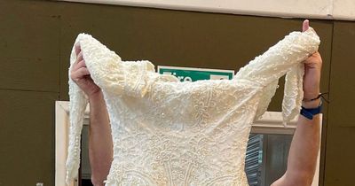 Police hunt for bride after wedding dress found dumped at side of road