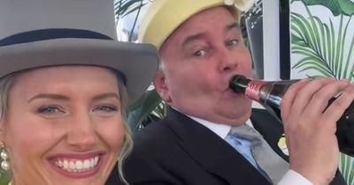 Eamonn Holmes swigs from champagne bottle as his co-star speaks out on 'missing' wife Ruth