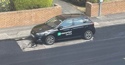 Edinburgh locals in stitches as council workmen resurface road around parked car